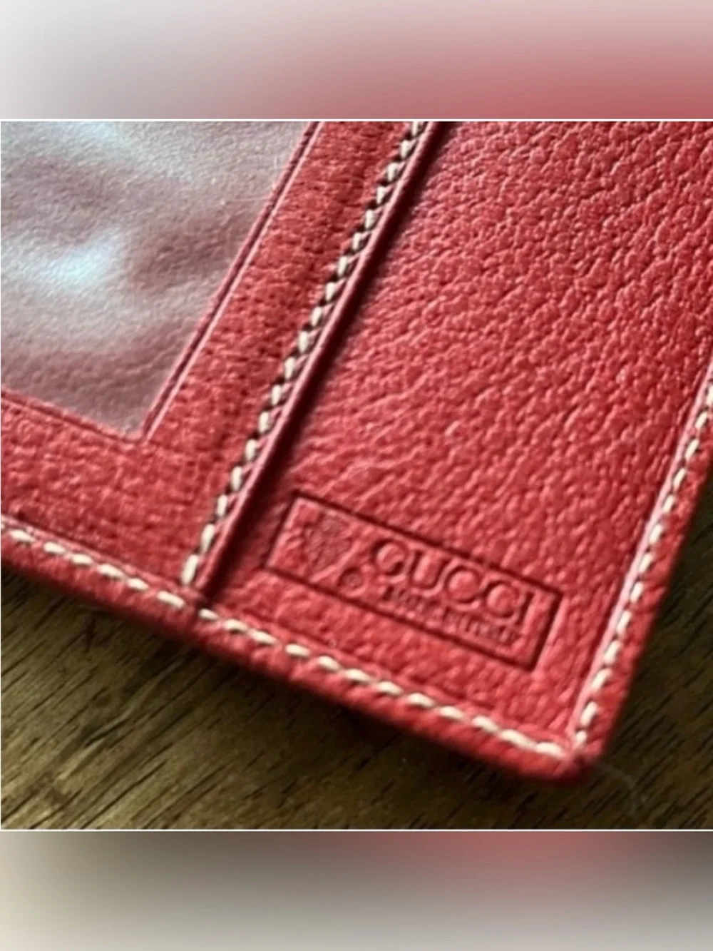 GUCCI Red Long Wallet Snap Closure and Kiss Lock Coin Pocket - Picture 7 of 11